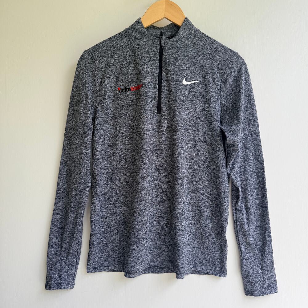 NWT Nike Dri-Fit Element Women Small 1/2 Zip Pullover Heather Gray Running Top